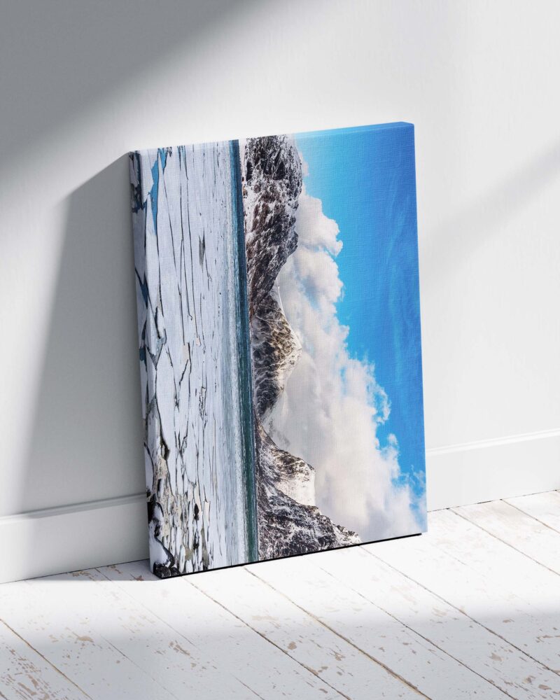 Norwegian  Icy Fjord – Photo Print Wall Art Norway - Lofoten Islands