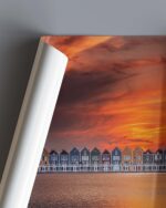 Colorful Wooden Houses At Sunset – Photo Print Wall Art The Netherlands