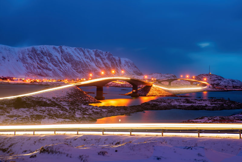 Lofoten Bridges Long Exposure – Photo Print Wall Art Norway - Lofoten Islands