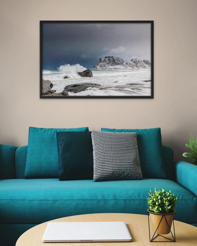 Lofoten’s Rugged Coastline – Photo Print Wall Art Norway - Lofoten Islands