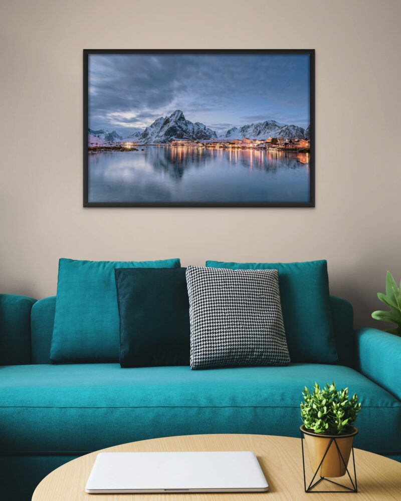 Reine Blue Hour – Photo Print Wall Art Norway - Lofoten Islands