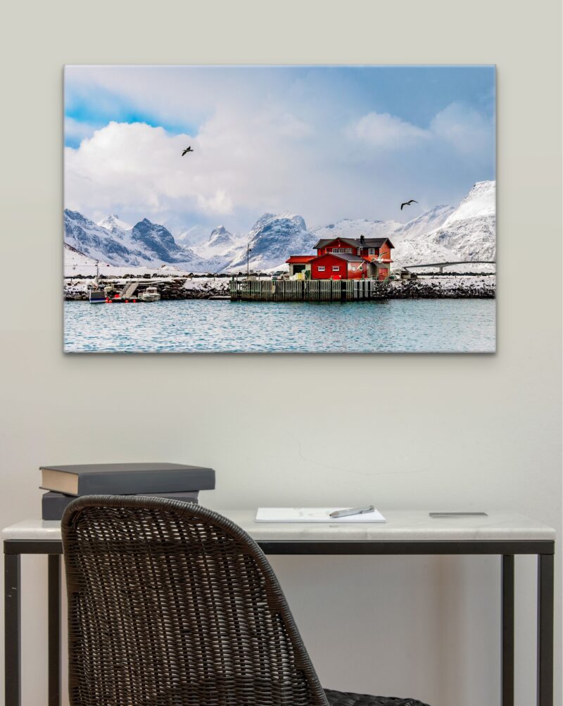 Winter Morning In The Fjord – Photo Print Wall Art Norway - Lofoten Islands