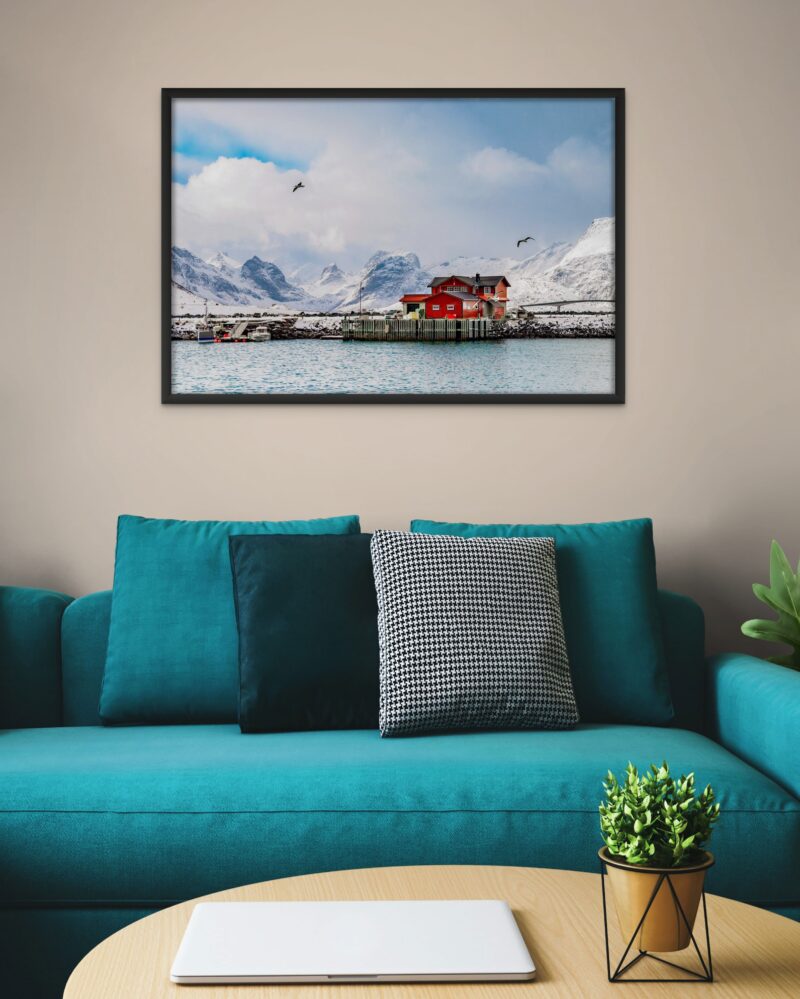 Winter Morning In The Fjord – Photo Print Wall Art Norway - Lofoten Islands