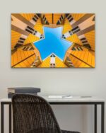 Blue & Yellow Symmetry – Photo Print Wall Art The Netherlands