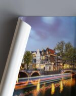 Amsterdam Canals Light Trails – Photo Print Wall Art The Netherlands