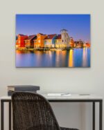 Colorful Houses in Reitdiephaven – Photo Print Wall Art The Netherlands