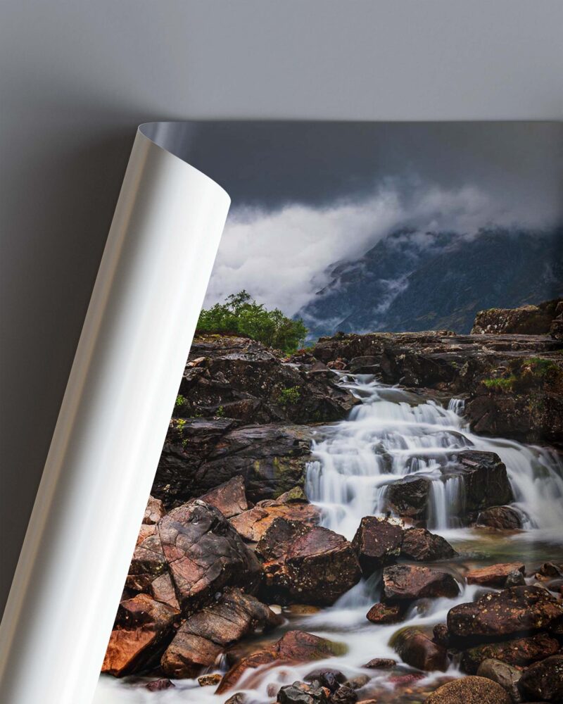 Glencoe Waterfall – Scotland – Photo Print Wall Art Scotland - Skye & Glencoe