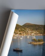 Greek Town with Sailboats – Photo Print Wall Art Greece