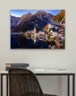 Hallstatt Church Blue Hour – Photo Print Wall Art Europe