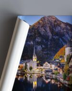 Hallstatt Church Blue Hour – Photo Print Wall Art Europe