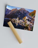 Hallstatt Church Blue Hour – Photo Print Wall Art Europe