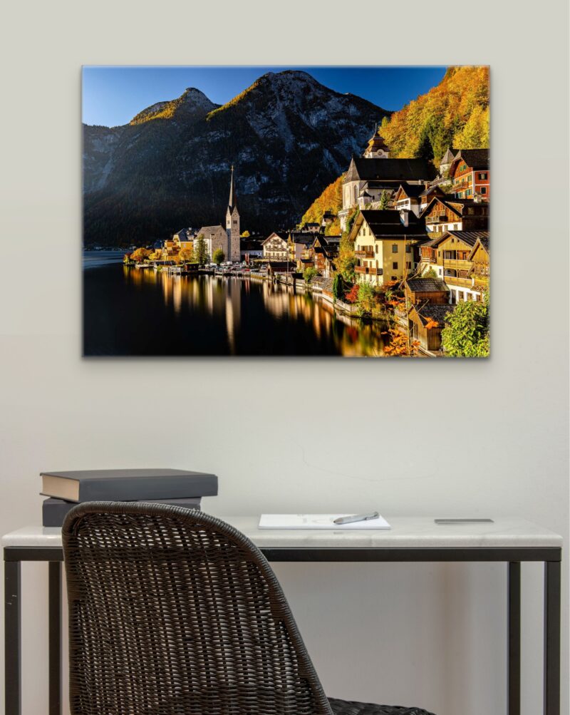 Hallstatt Church Sunrise – Photo Print Wall Art Europe