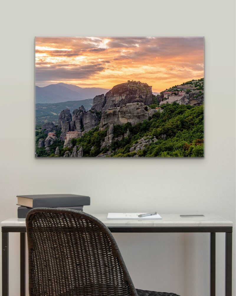 Meteora Monasteries Sunset View – Photo Print Wall Art Greece