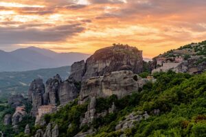 Meteora Monasteries Sunset View – Photo Print Wall Art Greece