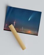 Comet Neowise above Wind Turbine – Photo Print Wall Art Special