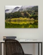 Furnas Treeline Lake Reflection – Photo Print Wall Art The Azores