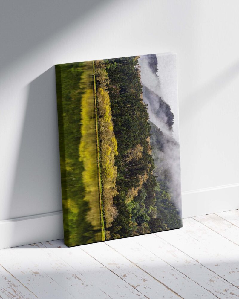 Furnas Treeline Lake Reflection – Photo Print Wall Art The Azores