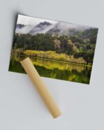 Furnas Treeline Lake Reflection – Photo Print Wall Art The Azores